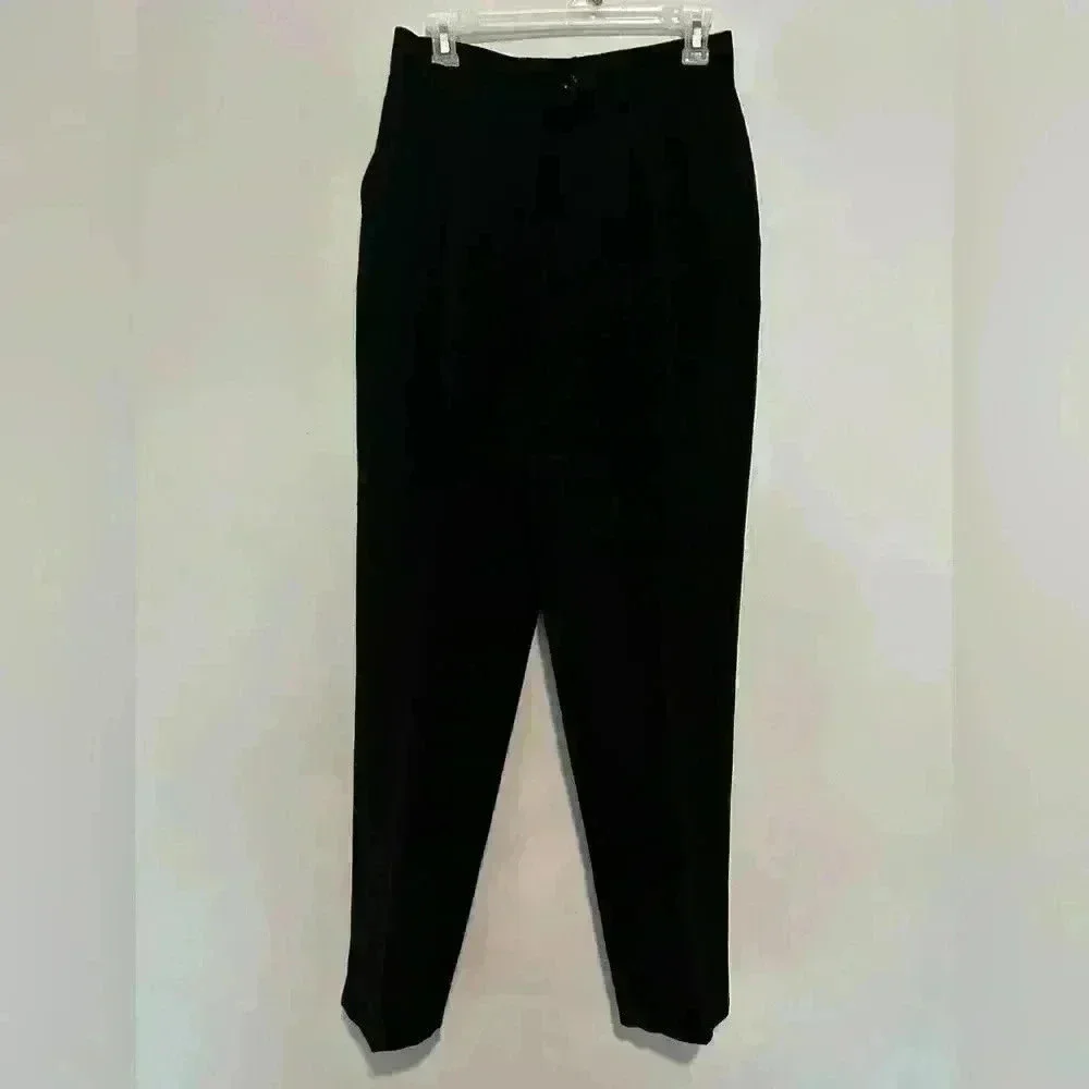 Escada Margaretha Ley Womens Pants Black Size 38 100% Pure new wool waist- 29''